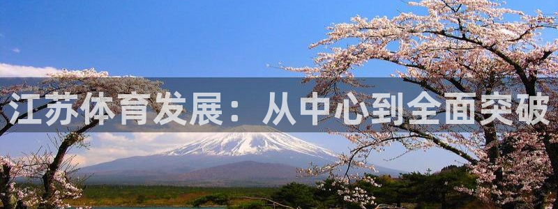 意昂体育4招商电话号码：江苏体育发展：从中心到全面突